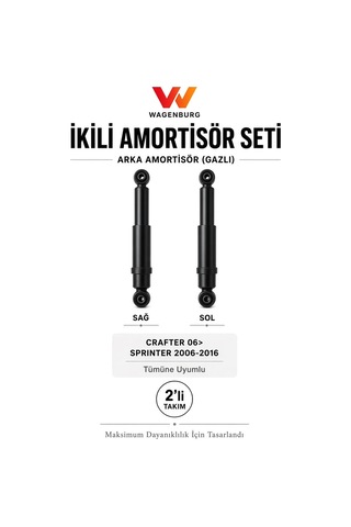 Wagenburg Amortisör Arka Gazlı Crafter Sprinter 2006 2016 2 Li Set Sağ Sol