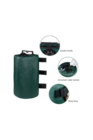 Artfulabode Yeşil Torbası Torbaları Su Su Su Pvc Pop-up Kum Kapalı Kanopi, Kanopi Kanopi İçin Hizmet Geçirmez Gazebo Çadır, Ağırlıkları Ağırlık Ağır 10l Ch Yeşil