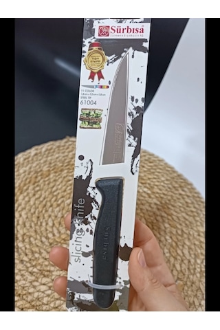 Sürmene 61004 Mutfak Bıçağı 9,50 Cm Siyah Çok Renkli