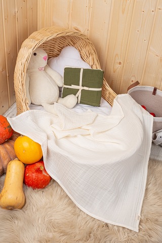 Yeşil 2 Katlı Müslin Örtü Seti 2 Li 75x75 CM Yeşil