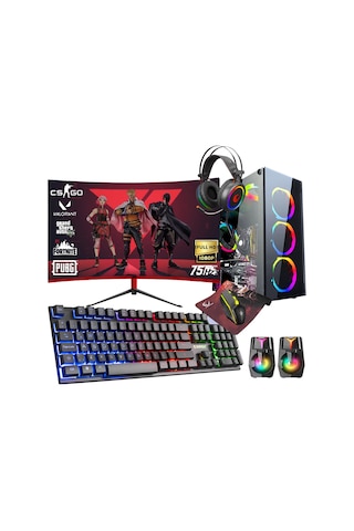 Zeiron FX44 i5-3470 16GB 240GB SSD RX550 27" Masaüstü Oyun Oyuncu Bilgisayayarı