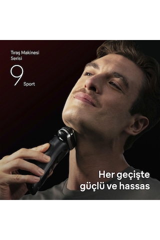 Braun Series 9 Sport Elektrikli Tıraş Makinesi, Islak Ve Kuru, 60 Dakikaya Kadar, 9110s