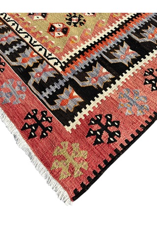 El Dokuma Çift Kuruhüyük Kilimi 120x180 Kök Boya %100 Yün Kilim