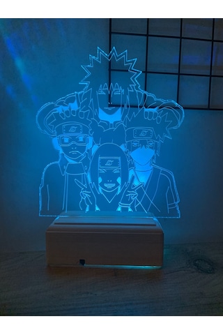 Naruto Team Minato 16 Renk Gece Lambası
