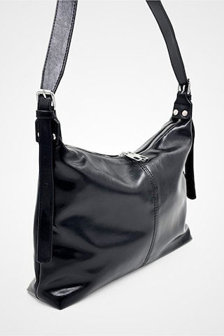 Lovelystore Yumuşak Deri Orta Boy Kadın Hem Omuz Hem Çapraz Çanta 35x24 Siyah