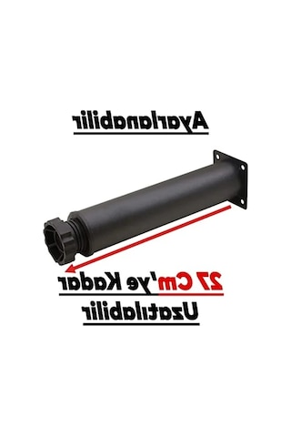 Ayarlanabilir Metal Destek Ayağı, 25 Cm Yükseklik Abanoz