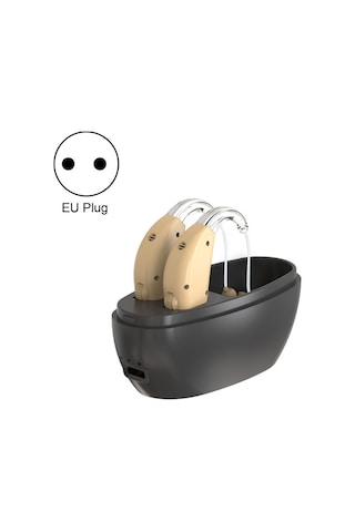 Sones Yaşlılar İçin Ses Amplifikatörü Nı Şarj Edebilir, Özellikler: Ab Fişi Ten Rengi Çift Makine + Siyah Şarj Kutusu