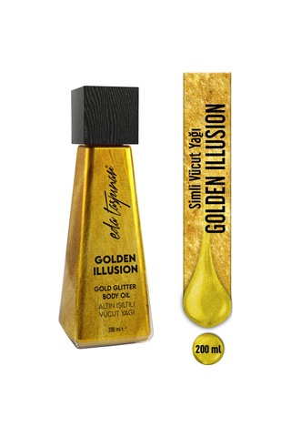 Eda Taşpınar Golden Illusion Altın Işıltılı Simli Vücut Yağı 200 ML