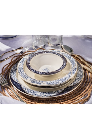 Schafer Tılsım Lace Yemek Takımı 60 Parça-lacivert