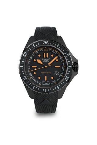 Xpro Dive 200 Erkek Kol Saati 42.8 Mm Safir Cam 20 Atm Siyah Silikon Kayışlı Dalış Saati Siyah - 872506196 Siyah