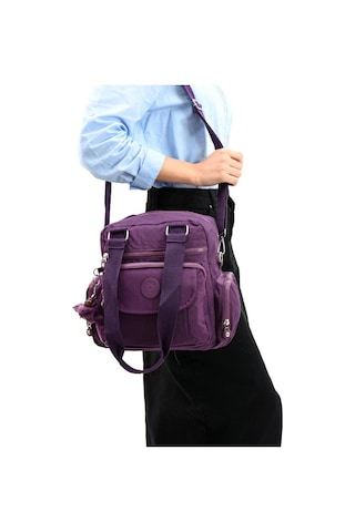 Baginn Omuz Çantası Çapraz Uzun Askılı Çok Cepli 30 25 Cm Yağmur Geçirmez İçi Astarlı Klinkır Kumaş 001