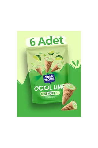 Trio Move Mini Kornet Cool Lime 55gr - 6 Adet