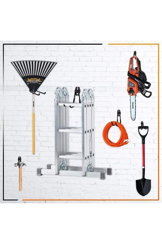 Yunboo Siyah Çelik Garaj Demiri, 30 Kg Yük Taşıma, Zemin Tasarrufu, Araç/enstrüman Duvar Takımı, 115 Mm Küçük Kanca, Ev Bahçe Depolama Gereci Siyah