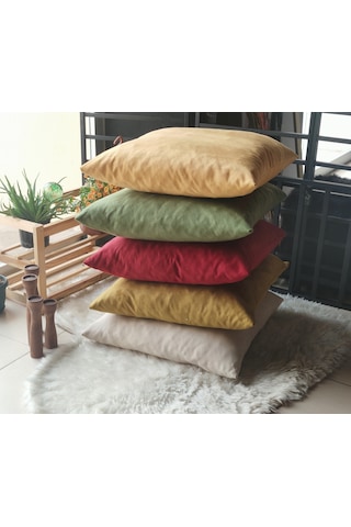 Colormix Kare Yer Minderi, Bahçe Minderi, 70x70 Minder, Yer Minderi, Krem