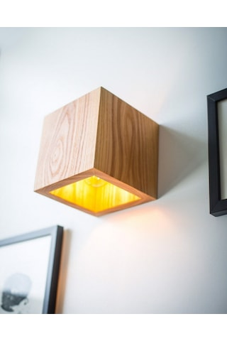 Decarthuma Yansıtma Tasarım Çift Yönlü Ahşap Salon Duvar Aplik Bej