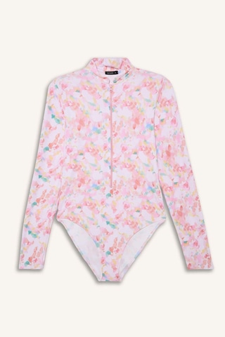 Defacto Regular Fıt Desenli 5li Burkini Mayo G9479ax26hsbn340 Kahve-bn340