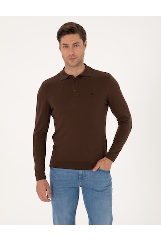 Pierre Cardin Erkek Kahverengi Kazak /triko 50314189-vr029 Kahverengi