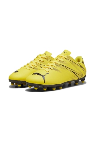 Puma Attacanto Fg/ag Erkek Krampon Çim Halı Saha Uyumlu Siyah Futbol Ayakkabısı Sarı
