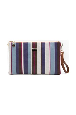 Silver Polo Mix - Taba Ekose Kadın Portföy Ve Clutch El Çantası Sp1034