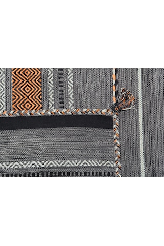 My Home Halı Trb-03 Iskandinav Pamuk Kilim El Dokuma Koyu Gri 120x180 Koyu Gri