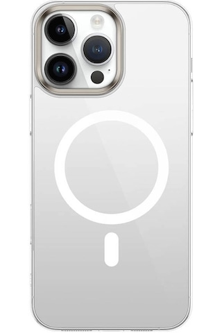 Apple Uyumlu iPhone 16 Pro Kılıf Magsafe Şarj Özellikli Şeffaf Cam Arka Yüzey Redclick G-glass Kapak