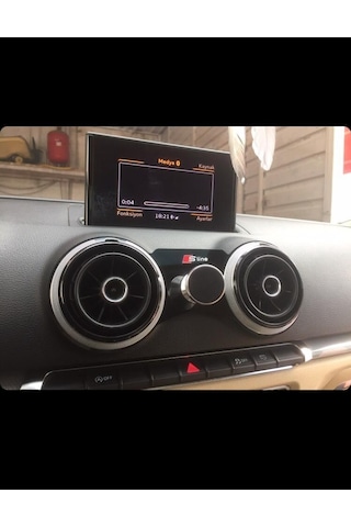Audi A3 8V Sline 2013-2020 Alüminyum Mıknatıslı Telefon Tutucu Siyah