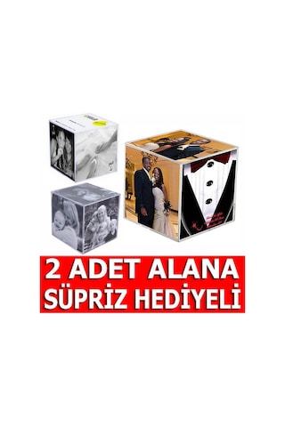 Küp Çerçeve Aile Bebek Anı Fotoğraf Albümü Çoklu Resim Çerçevesi Çok Renkli