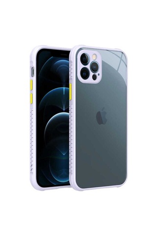 Apple Uyumlu iPhone 12 Pro Kılıf Zore Kaff Kapak Mor
