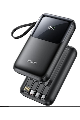 Yesido Yp71 Dijital Göstergeli 10.000 Mah 6in1 22.5w Pd Hızlı Şarj Powerbank Çoklu Kablolu 1