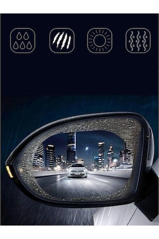 Renault Clio 1 İle Uyumlu Dış Ayna Buğu Önleyici Ve Yağmur Tutmaz Kaydırıcı Film