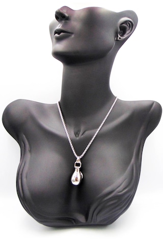 Unisex Gümüş Renk 3d Boks Eldiveni Paslanmaz Çelik Kolye 70cm