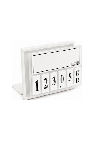 10 Adet - Fiyat Kasetlik Manav Kasap Şarküteri Etiketi Rakamlı Fiyatlık Ayaklı Küçük Boy 77x62 Mm Beyaz