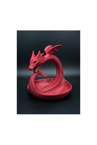 Ejderha Figürlü Tepsi - 3d Baskı Fantastik Dragon Organizer & Dekoratif Obje
