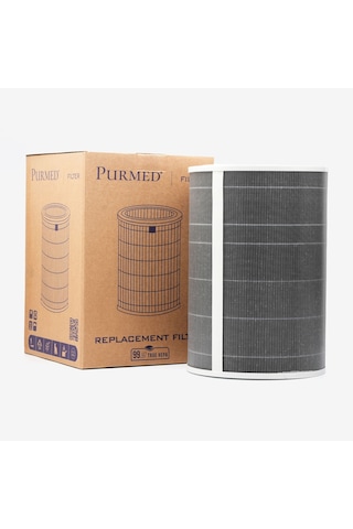 Purmed Xiaomi Smart Air Purifier 4 Uyumlu Rfid Çipli Hepa + Karbon Filtre Gri