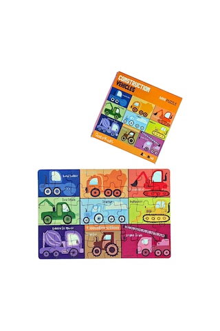 Doerkids Inşaat Araçları Iş Makinaları Mini Puzzle 40 Parça
