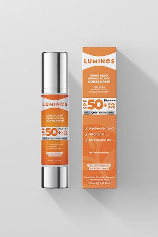 Luminos Çinko Oksit Mineral Filtreli Doğal Güneş Kremi SPF50+ 50 ML