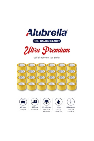 24 Adet 45 Mm X 100 Mt Ultra Premium Koli Bandı 1