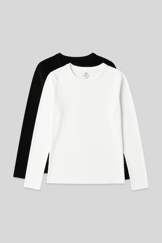 Standart Fit Basic O Yaka 2li Paket Siyah-beyaz Kadın T-shirt - 97312 Siyah-Beyaz