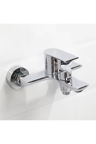 Yuen Banyo Bataryası Çevirmeli Kartuş Pirinç Döküm Krom Kaplama Modern Tasarım KROM