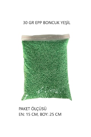 Atermit Epp Renkli Boncuk Köpük Aksesuar 30 Gr - Yeşil