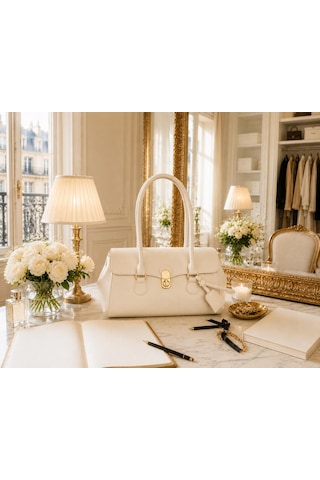 Housebags Jardin Elegance New Trend Omuz Çantası Bej