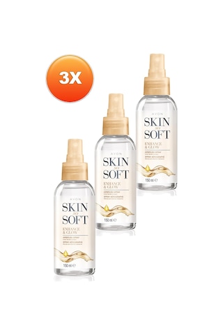Avon Skin So Soft Enhance & Glow Nemlendirici Sprey Vücut Yağı 3 x 150 ML