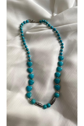 Firuze Doğal Taş Kolye Turkuaz