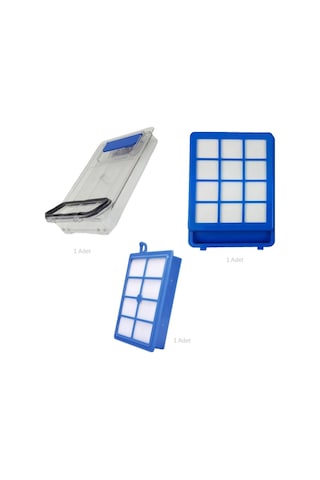 Philips Uyumlu Ön Filtre - Hepa Filtre - Filtre Haznesi Cp1161 Ve Cp0484 3 Adet