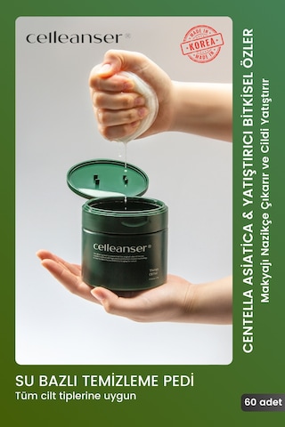 Celleanser Theraphy Oil Pad Su Bazlı Yüz Temizleme Pedi 60'lı