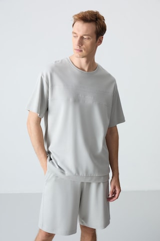 Tommy Life Taş Pamuklu Kalın Yumuşak Dokulu Oversize Fit Basic Erkek Şort Takım - 85257