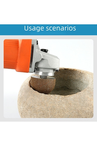 Yunboo Küçük Mantar Kafalı Elmas Zımpara Taş, Porselen, Çanak Yapımı İçin İç Bükey Yuvarlak Taban Zımparalama Aleti 200 İnce