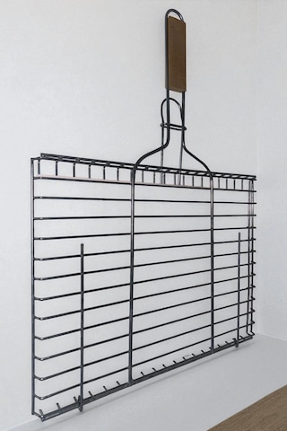 Lüks Büyük Kafesli Tel Izgara Mangal Izgara Et Ve Balık Izgarası 30x40 Cm