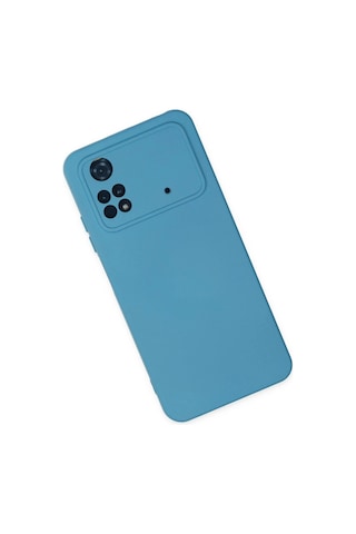 Durukar Poco M4 Pro 4g Kılıf Nano İçi Kadife Silikon - Mavi