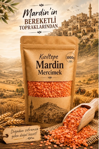 Kırmızı Mercimek 1000g ,yerli,doğal-kızıltepe,mardin